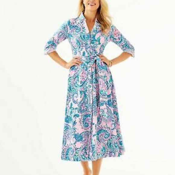 Lilly Pulitzer Dresses & Skirts - NWT Lilly Pulitzer Mira stretch shirt dress